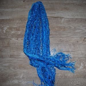 Blue sparkly scarf